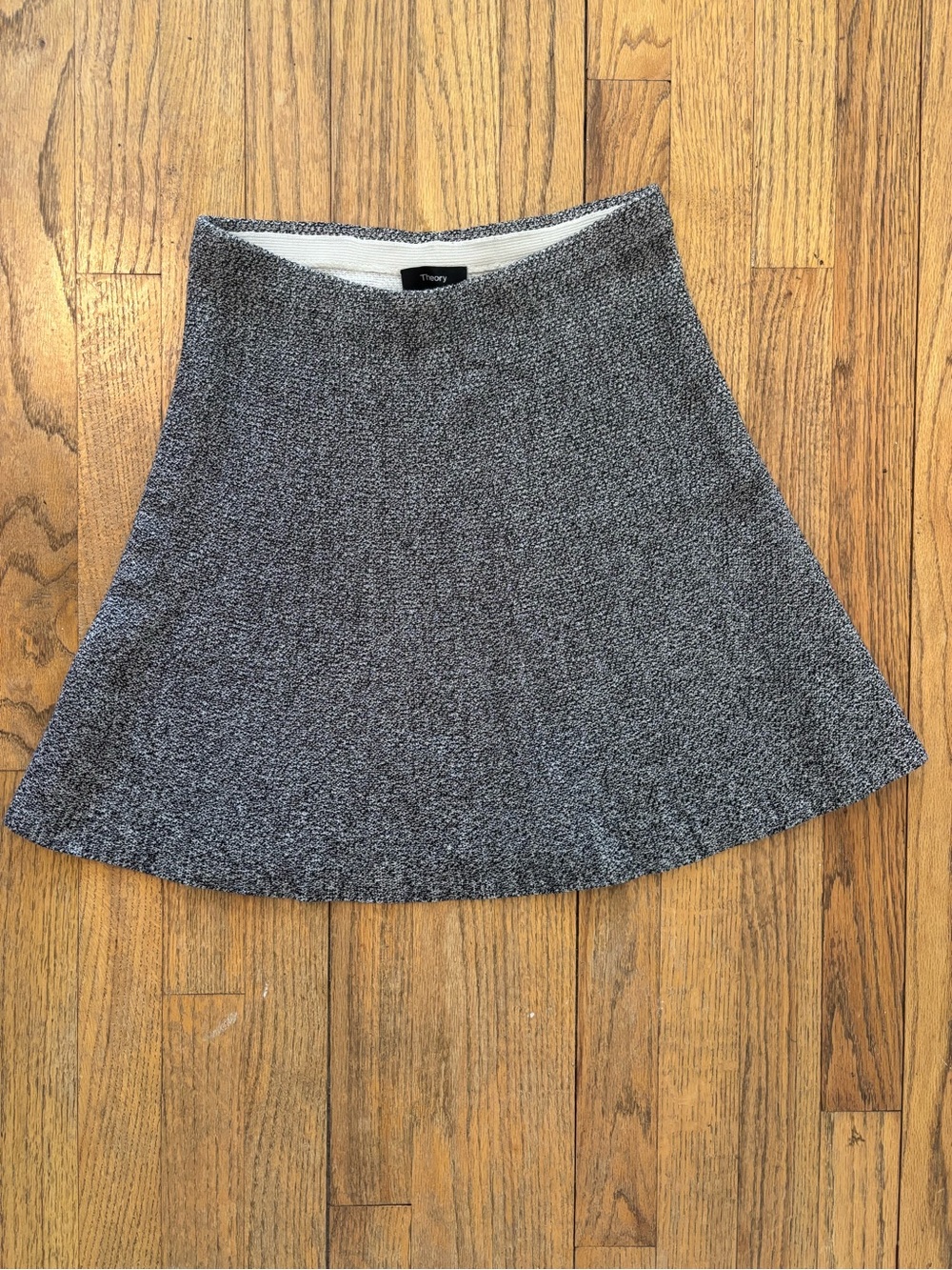 Theory Gray Knit Skater Skirt